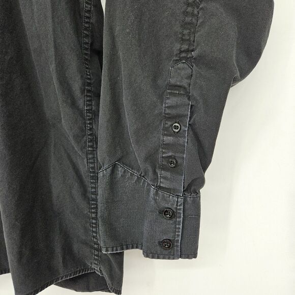 Roar Shirt Mens XXL Distressed Faded Black Embroidered Button Up Western - Picture 5 of 13